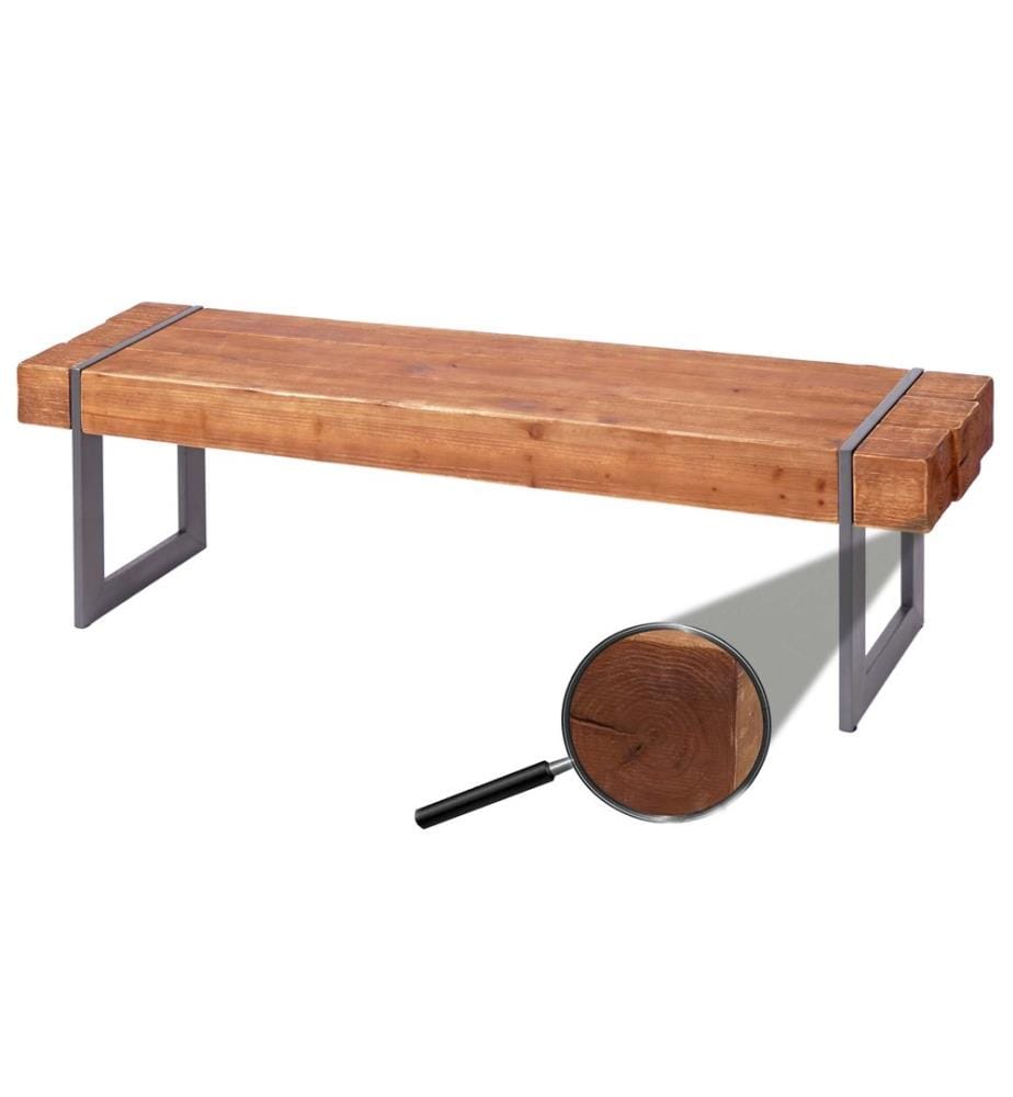 Banc de salle à manger en bois massif - 160 cm