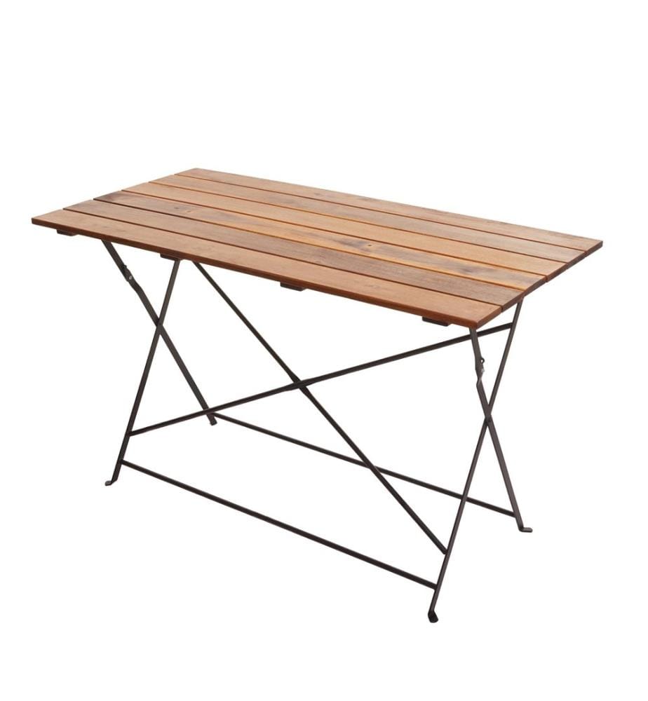 Table de jardin de bière Table de jardin pliante Gastronomie Acacia 120x60 cm brun
