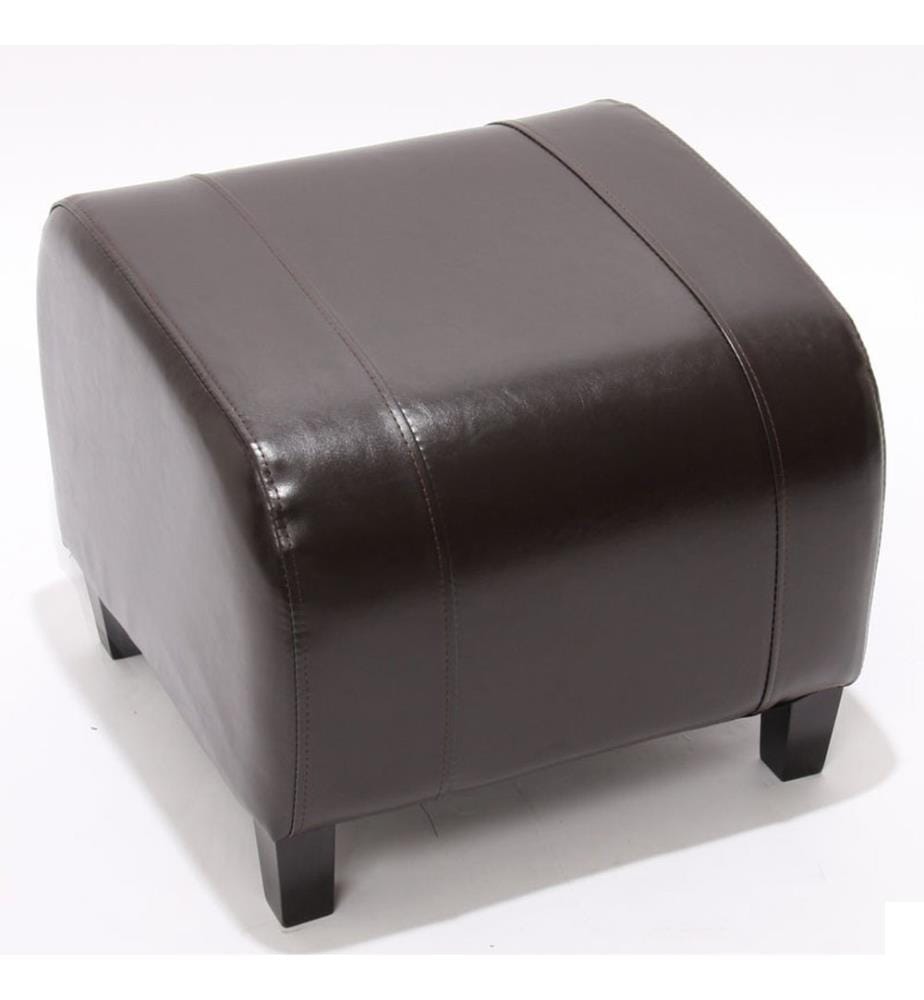 Tabouret cube d'assise E mmen LEDER brun