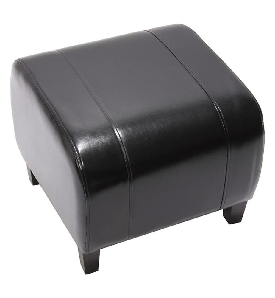 Tabouret cube d'assise E mmen LEDER noir