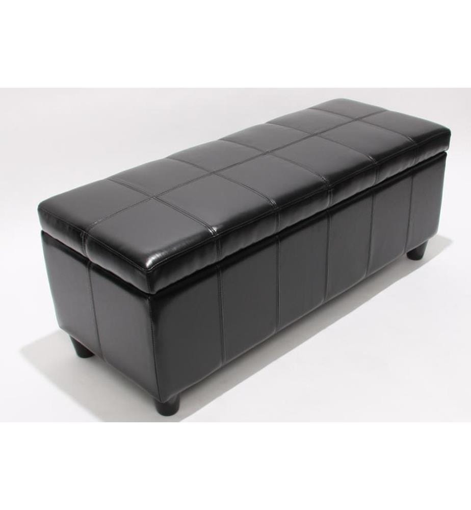 Banc AVEC Rangement Kriens Cuir 112x45x45 cm