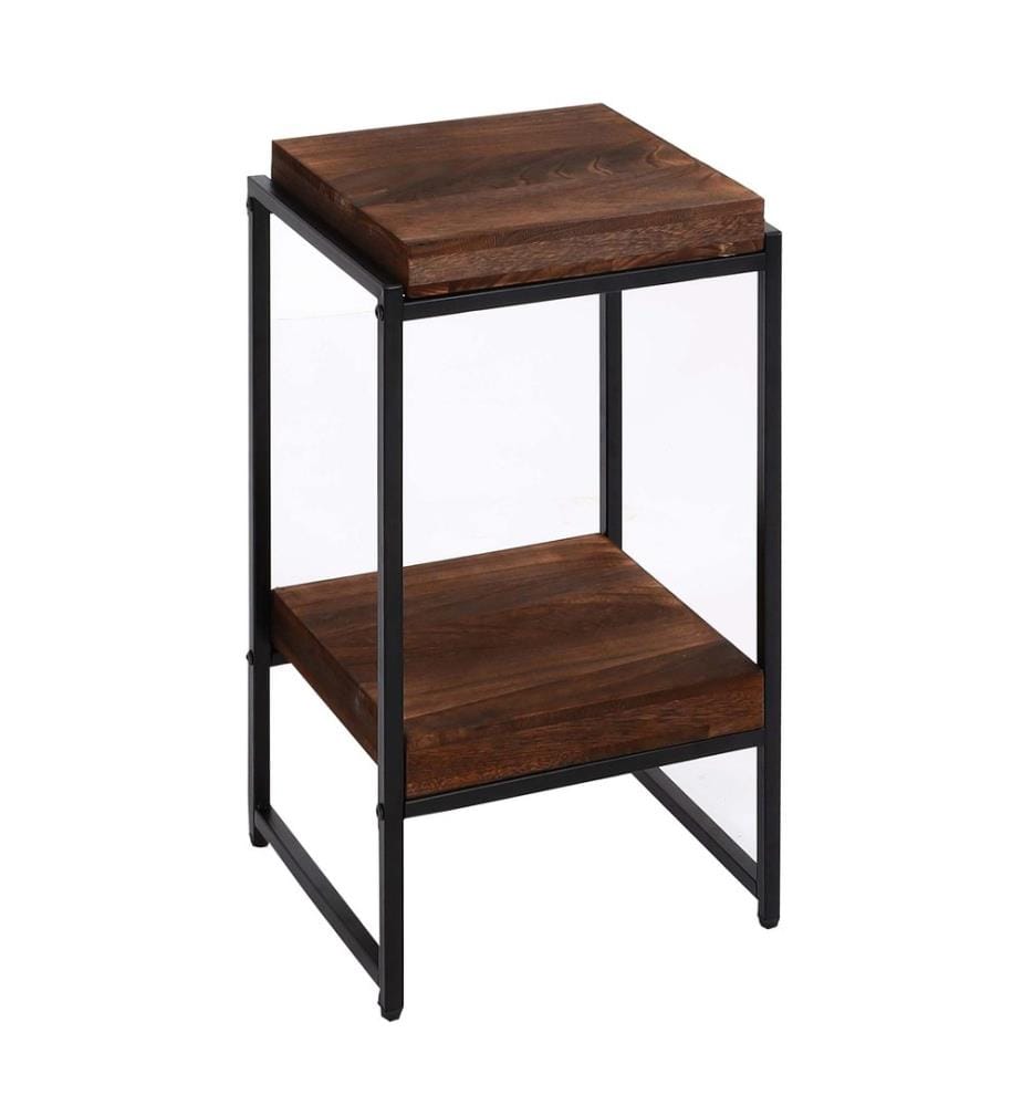 Table à fleurs JAM-K71 Table d'appoint FSC métal brun foncé 61 cm