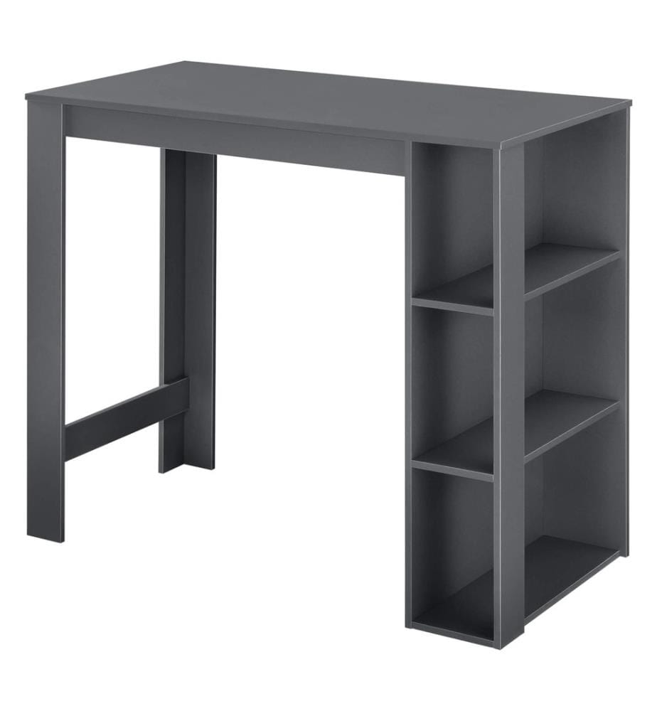 Comptoir de bar Danderyd 120x60x106 cm avec 3 étagères Gris foncé