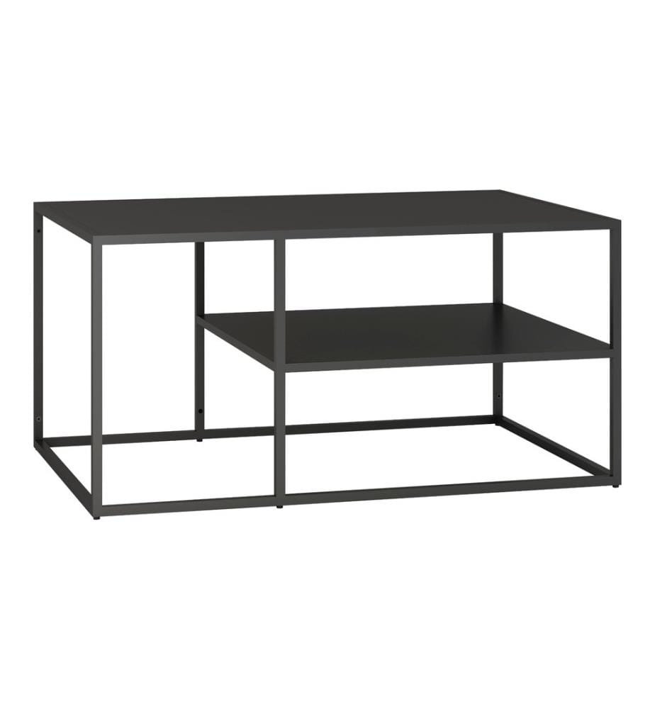 Table basse Solund 45x90x60 cm noir. mat