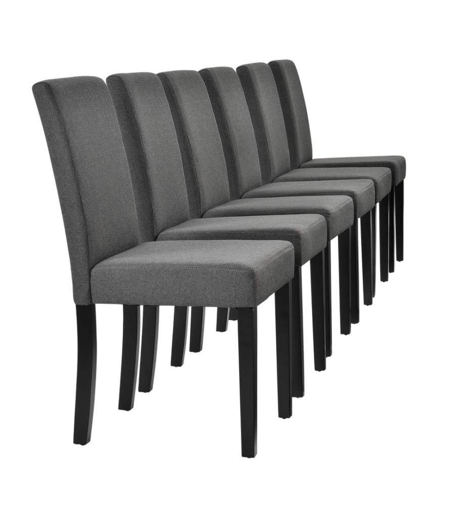 Chaise de salle à manger Den Haag (6 pièces) Gris foncé
