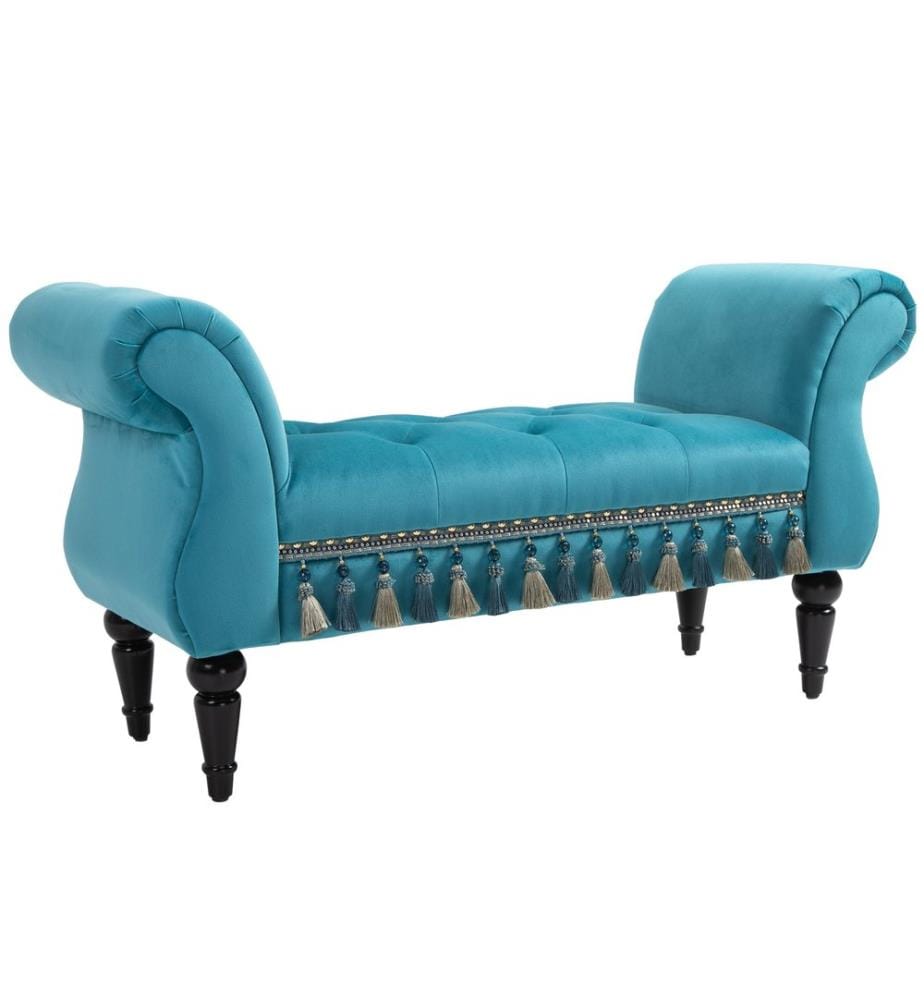 Banc Orient Banc rembourré L117 x l40 x H58 cm bleu