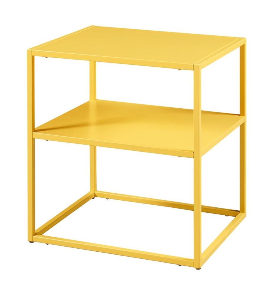 Table d'appoint avec étagère Jaune