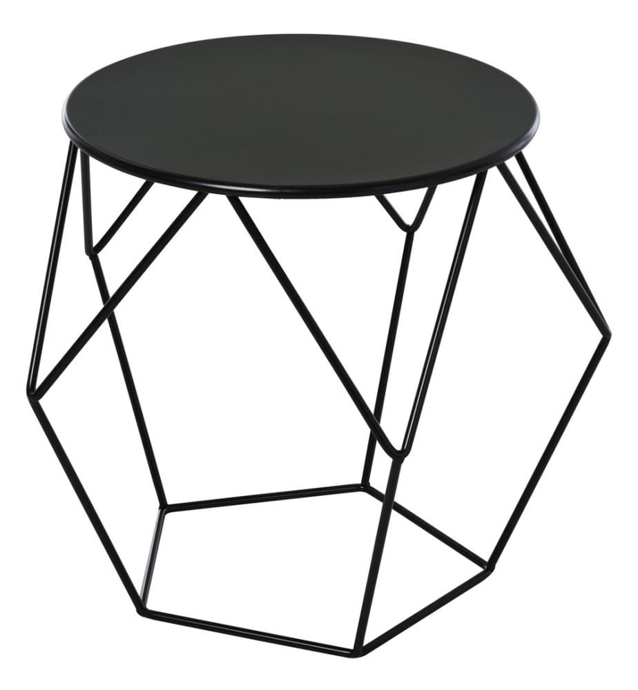 Table basse métal design industriel noir
