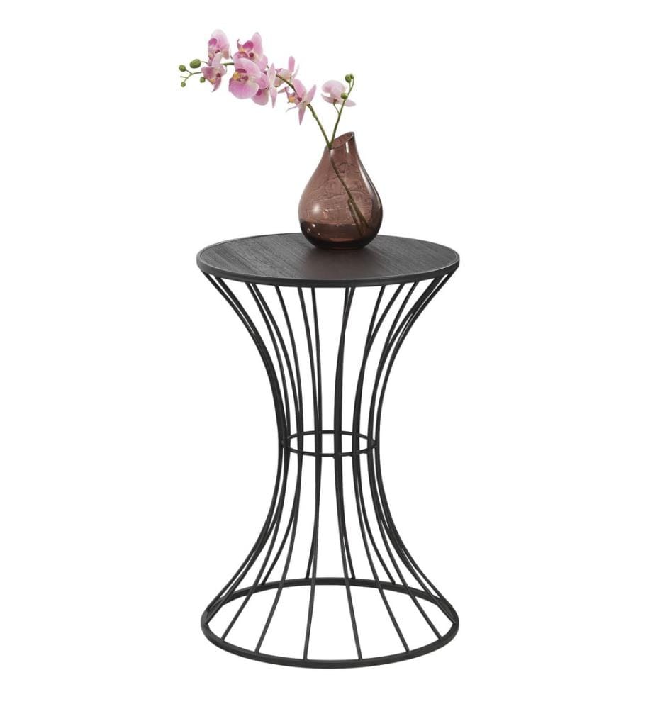 Table d'appoint Sablier Ø 38 cm en forme de sablier Noir