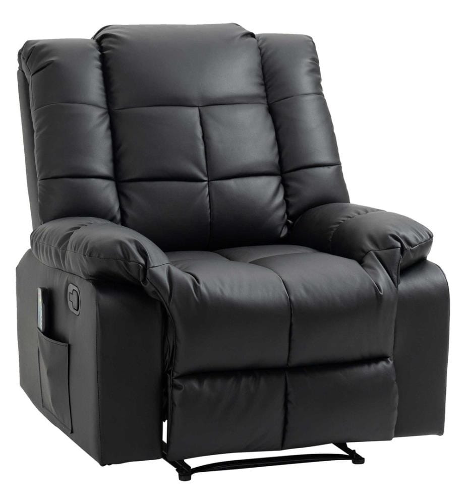 Fauteuil de massage BigBUDDY Fauteuil de télévision avec fonction de couchage Noir