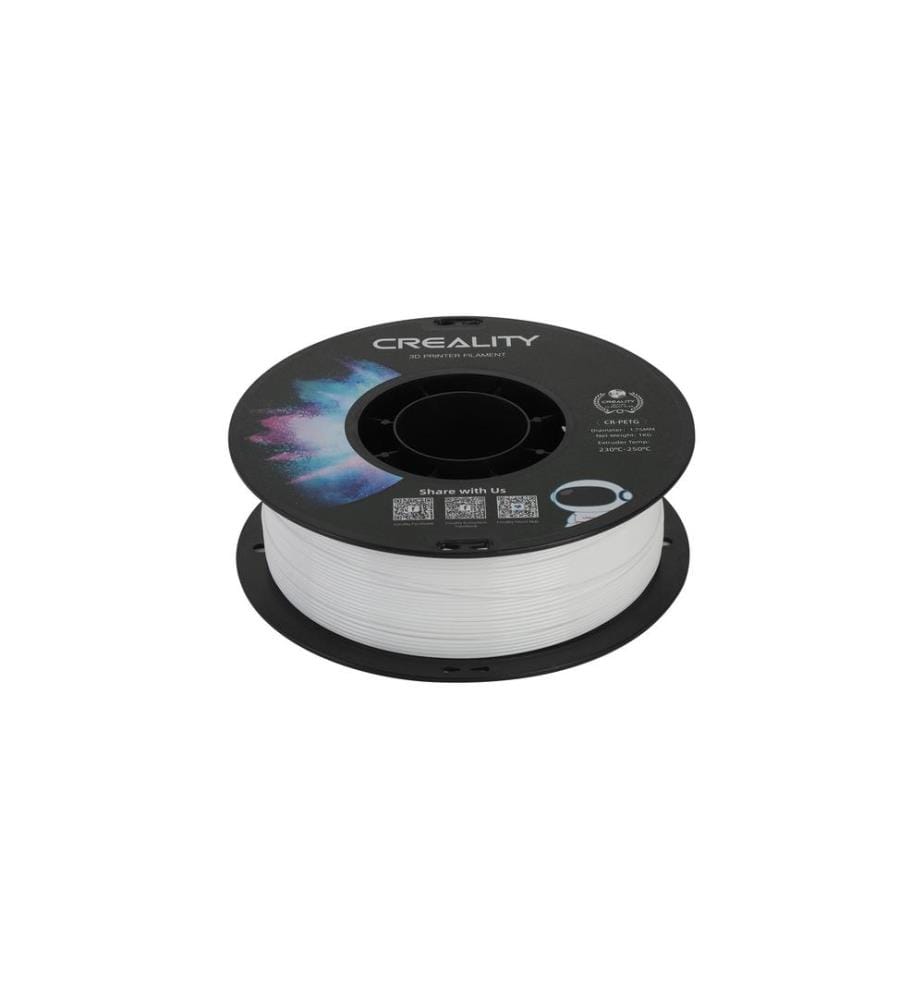 CREALITY - Filament PETG, Blanc, 1.75 mm, 1 kg