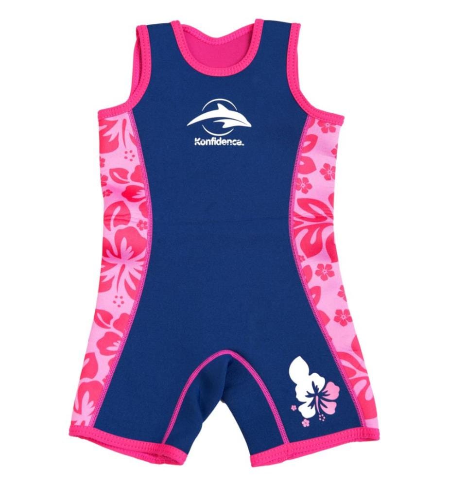 Combinaison en néoprène Warma hibiscus navy, 2-3 ans