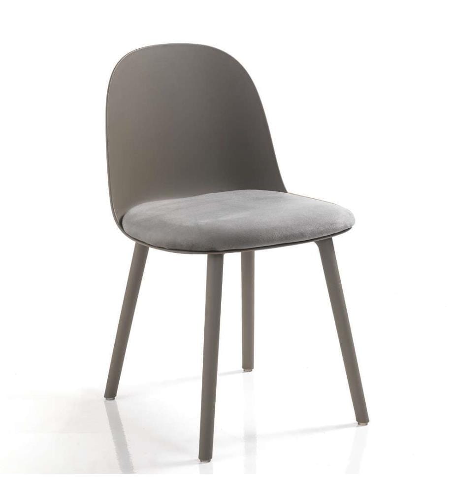 Lot de 4 Chaises - Gris Foncé