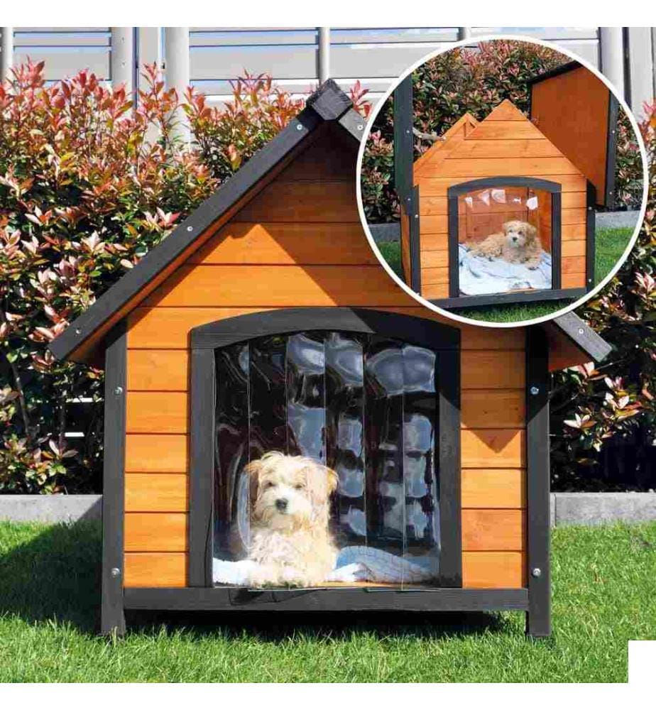 Niche pour chien Luna L Résistante aux intempéries avec lucarne