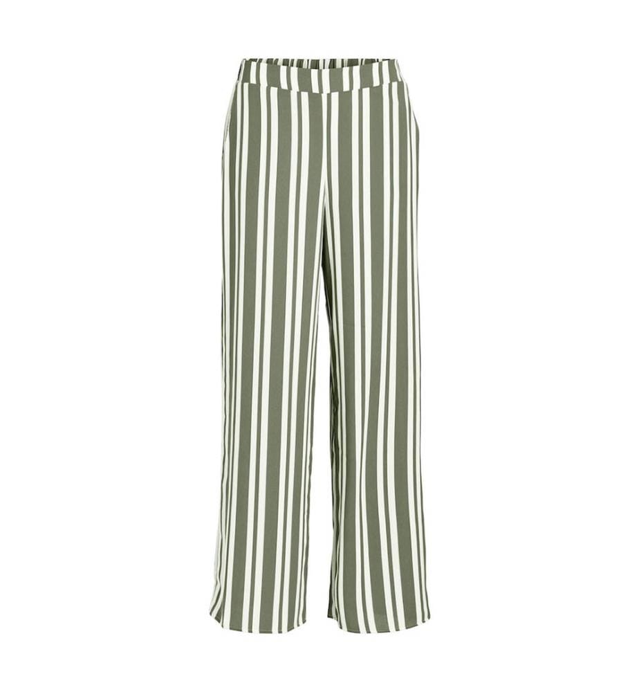 Pantalon Large - Huile,Vert,Cloud Dancer