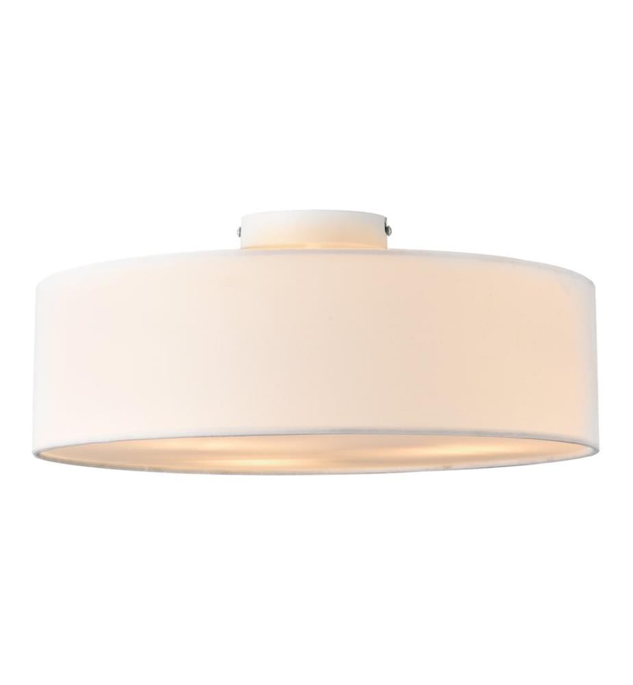 Plafonnier Omaha 3x E27 ø45x12 cm Organza Blanc