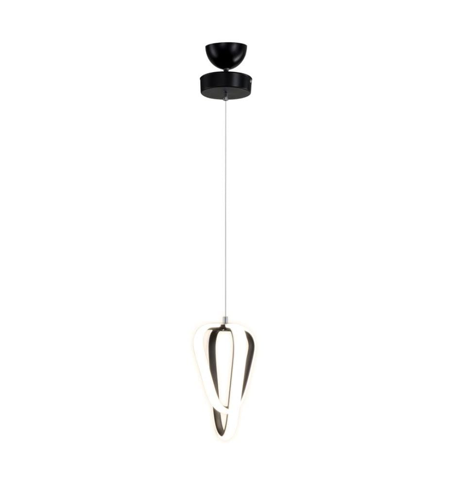 Suspension Doncaster avec 150 LED aluminium noir blanc