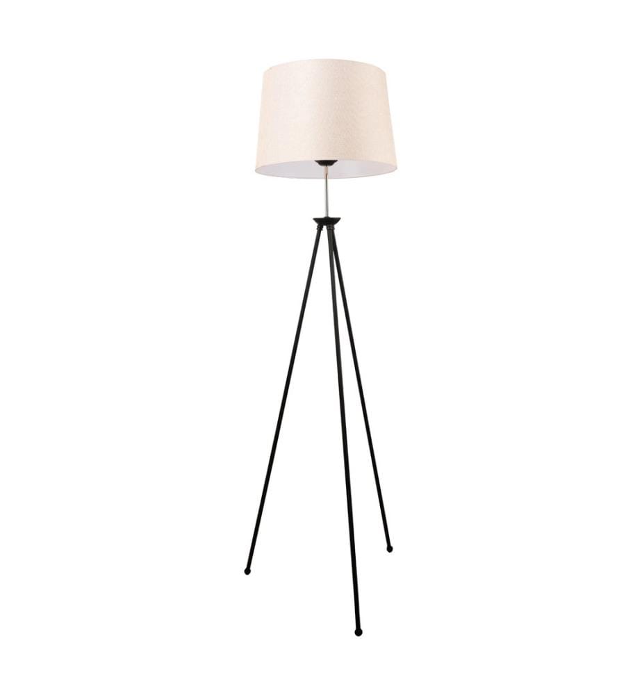 Lampadaire Lampadaire Orpington 1xE27 Métal Noir Crème