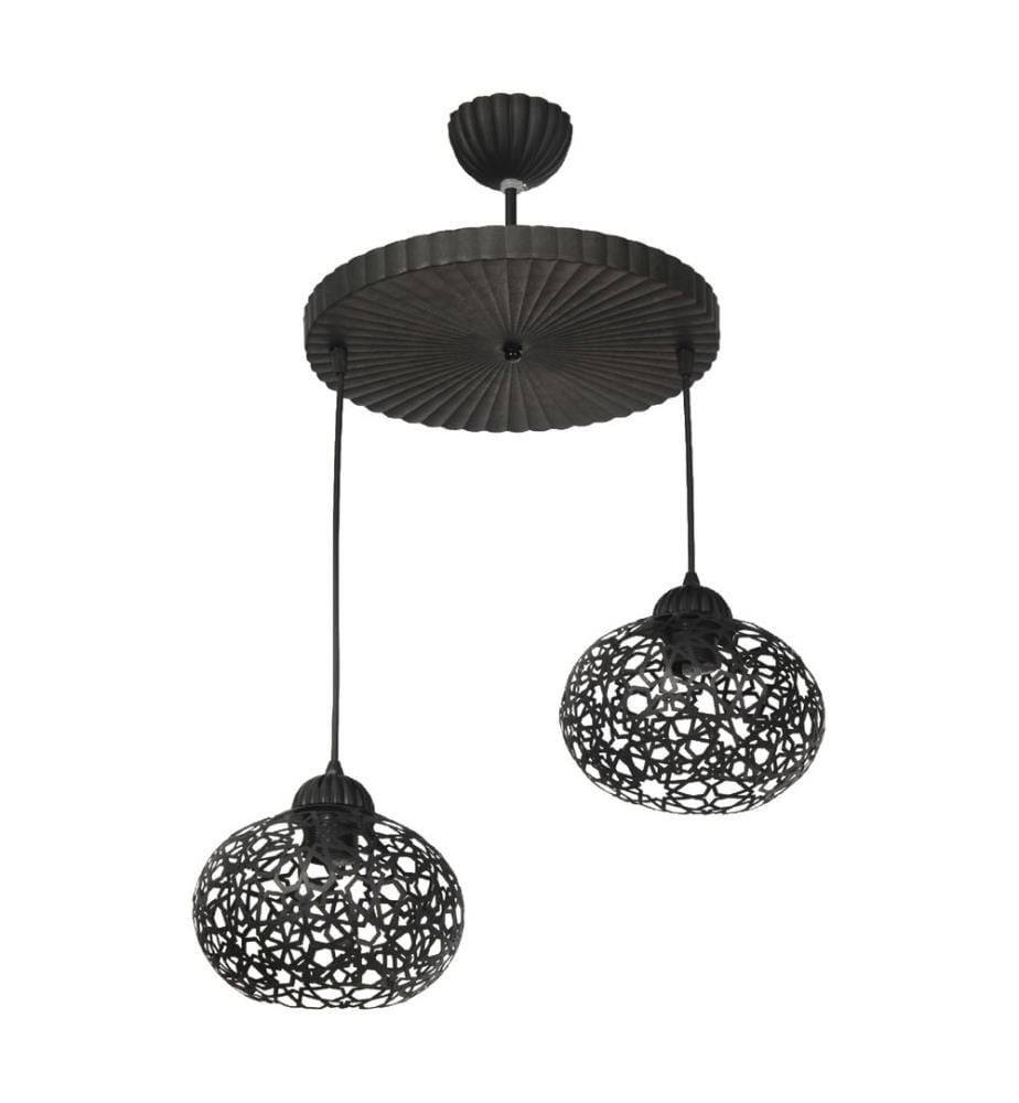 Lampe à suspendre Kirriemuir 2xE27 noir