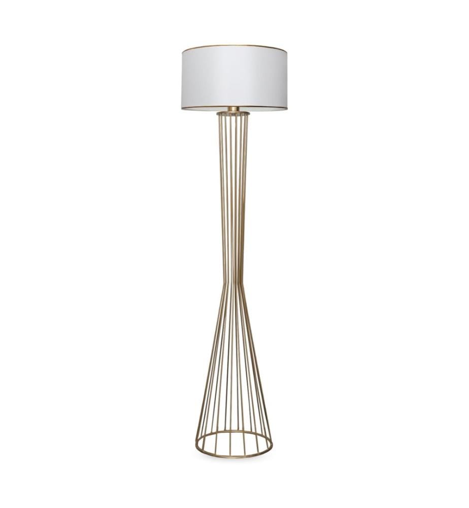 Lampadaire Lampadaire Newcastle Blanc Laiton
