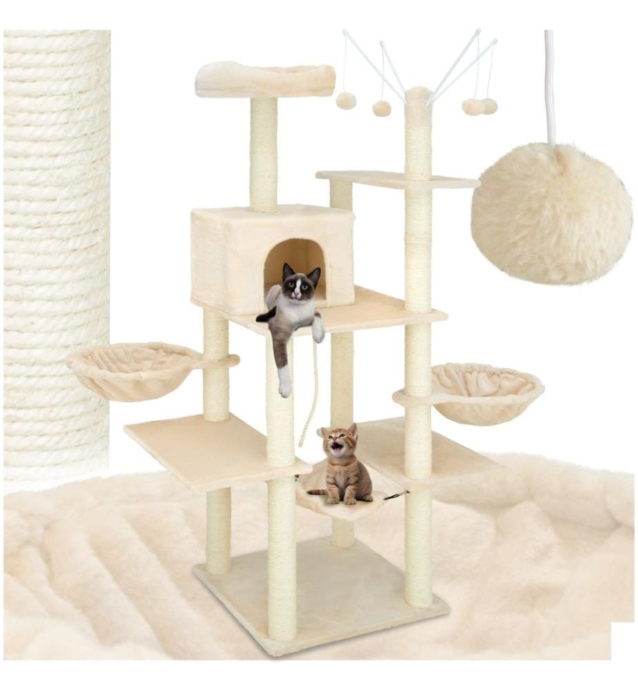 Arbre à chat LILOU 165 cm - beige