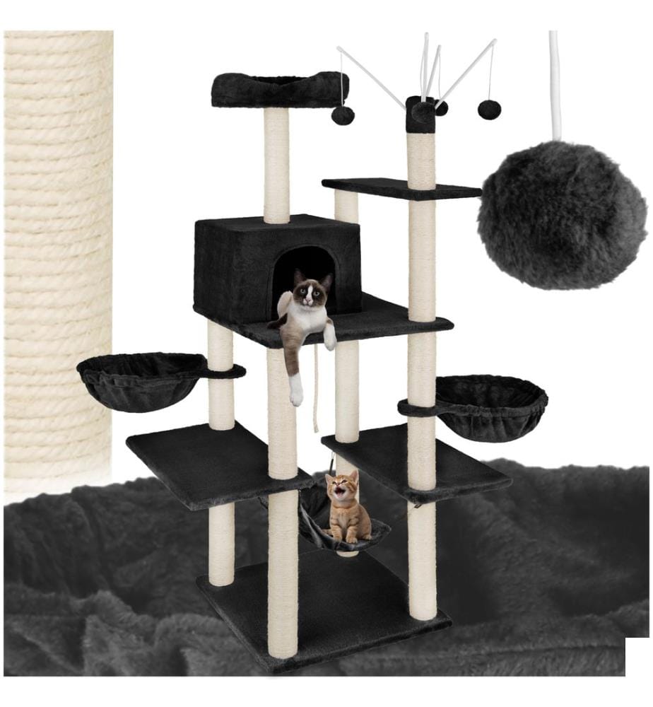 Arbre à chat LILOU 165 cm - noir