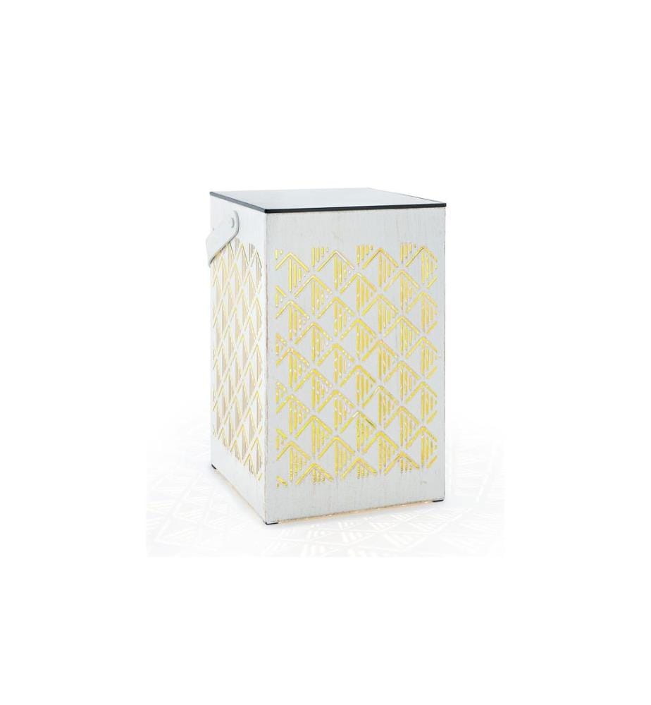 STT Lanterne Échantillon Recharge USB, 24.5 cm, blanc/or