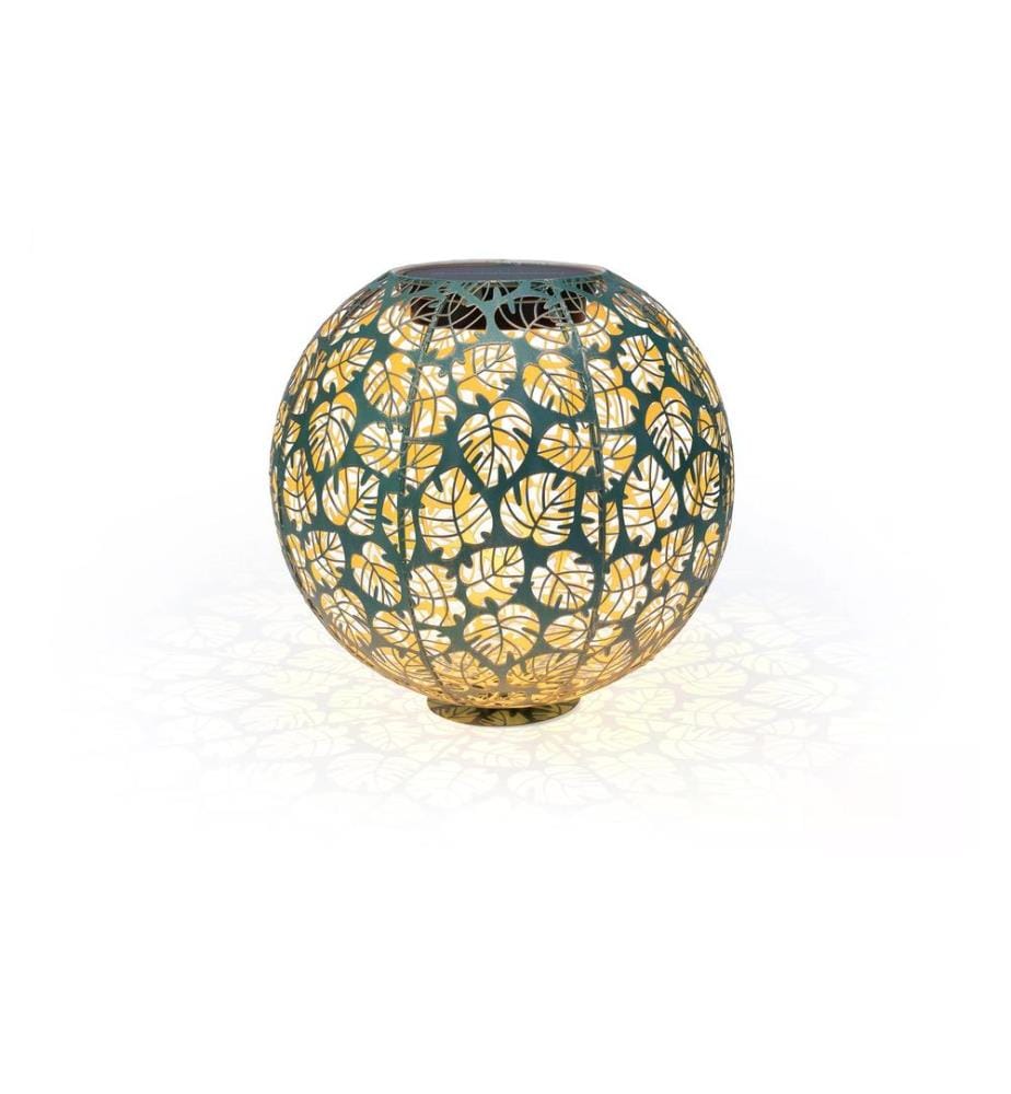 STT Photophore Solar Antic Ball Monstera Ø 30 cm, Vert foncé