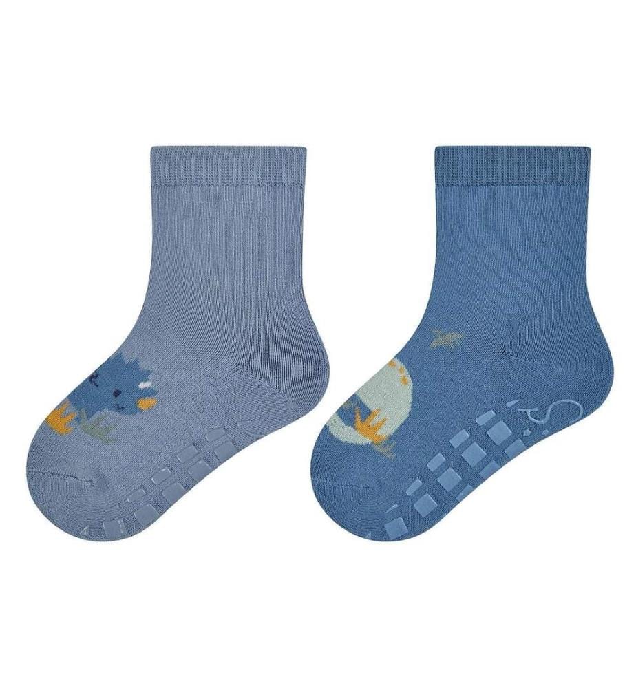 STERNTALER - Chaussettes antidérapantes Lot de 2 Dino bleu Taille 25/26