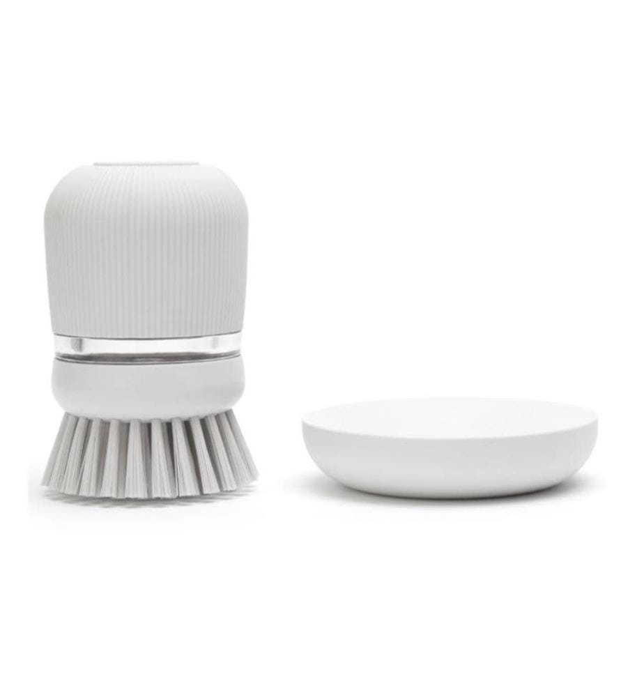 BRABANTIA - Brosses à vaisselle avec distributeur de savon Gris clair