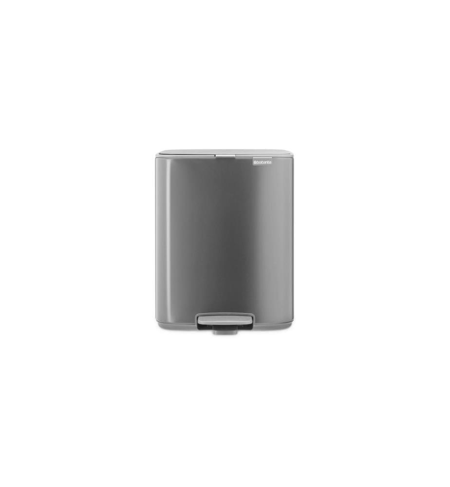 BRABANTIA - Poubelle à pédale Bo 12 l, Noir mat