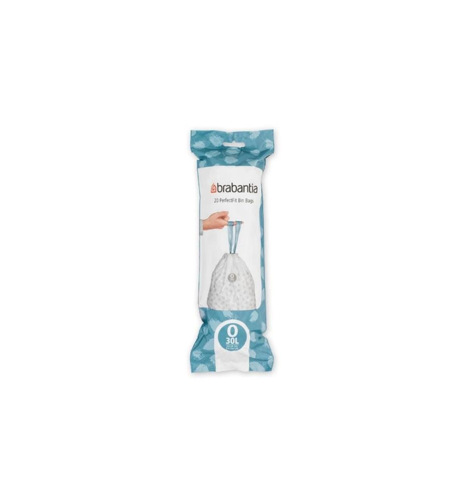 BRABANTIA - Sac à ordures ménagères PerfectFit O 30 l, 20 Pièce/s