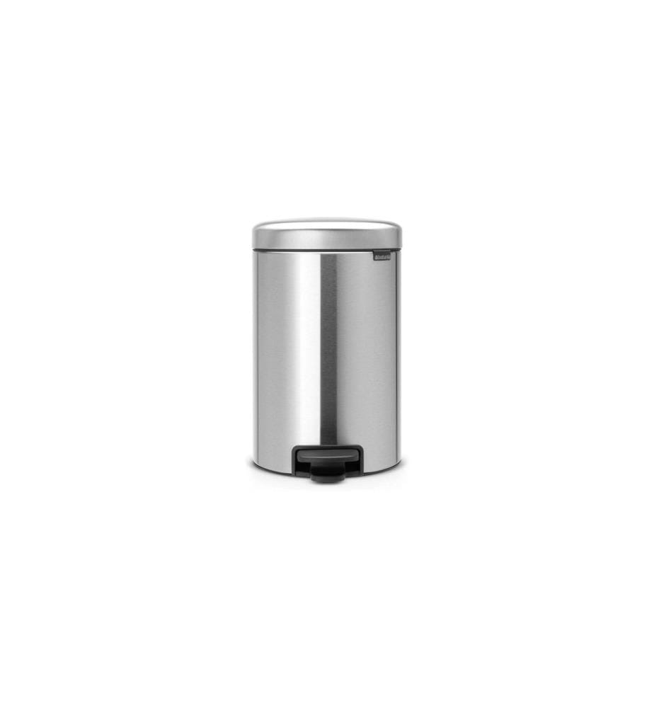 Brabantia Poubelle à pédale NewIcon Fingerprint Proof 12 l, Argent mat