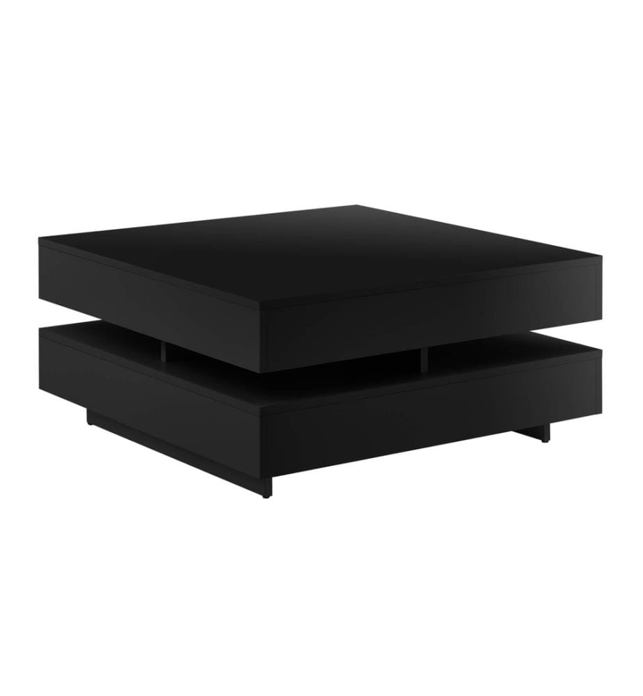 Table basse Märsta 75 x 75 x 35.5 cm Noir brillant