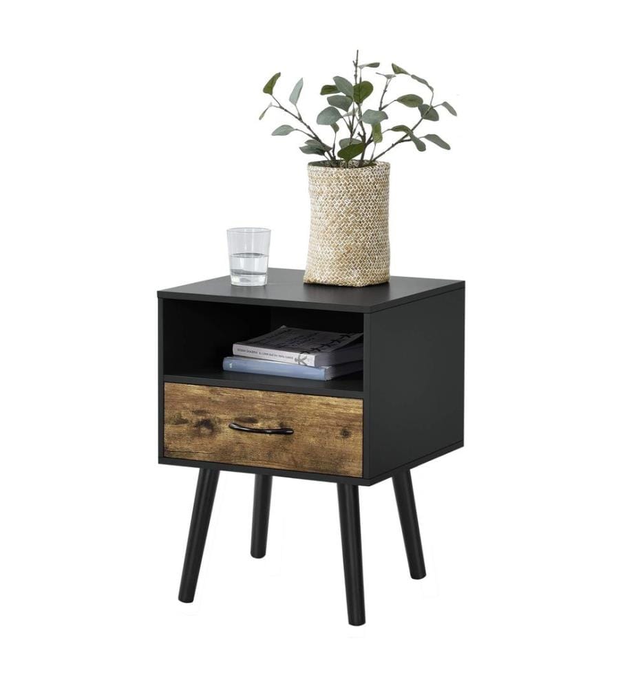 Table de chevet Table d'appoint Gävle 57 x 42 x 40 cm Noir