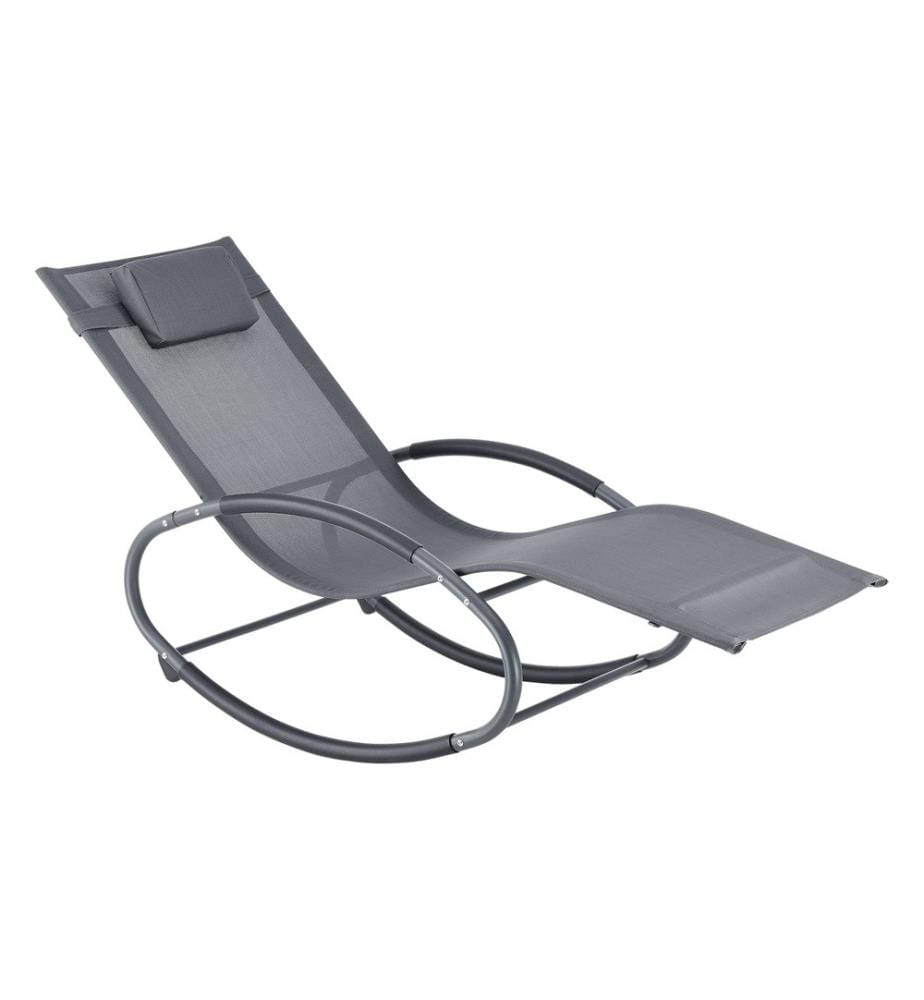 Chaise longue à bascule Almaluez 120 kg Gris foncé