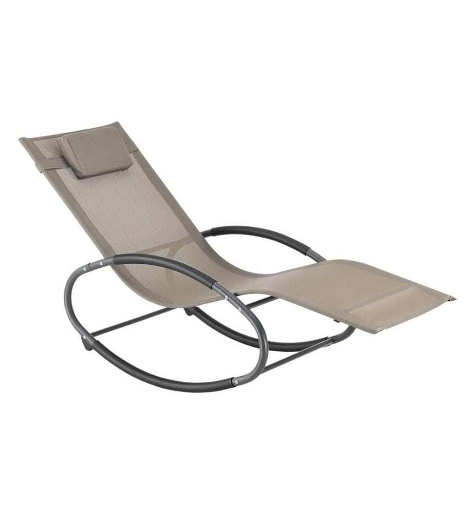 Chaise longue à bascule Almaluez 120 kg Beige