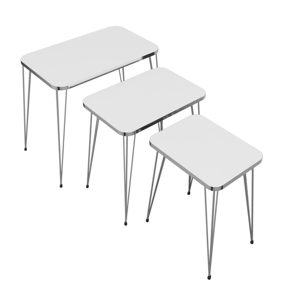Set de 3 tables Samsø Blanc
