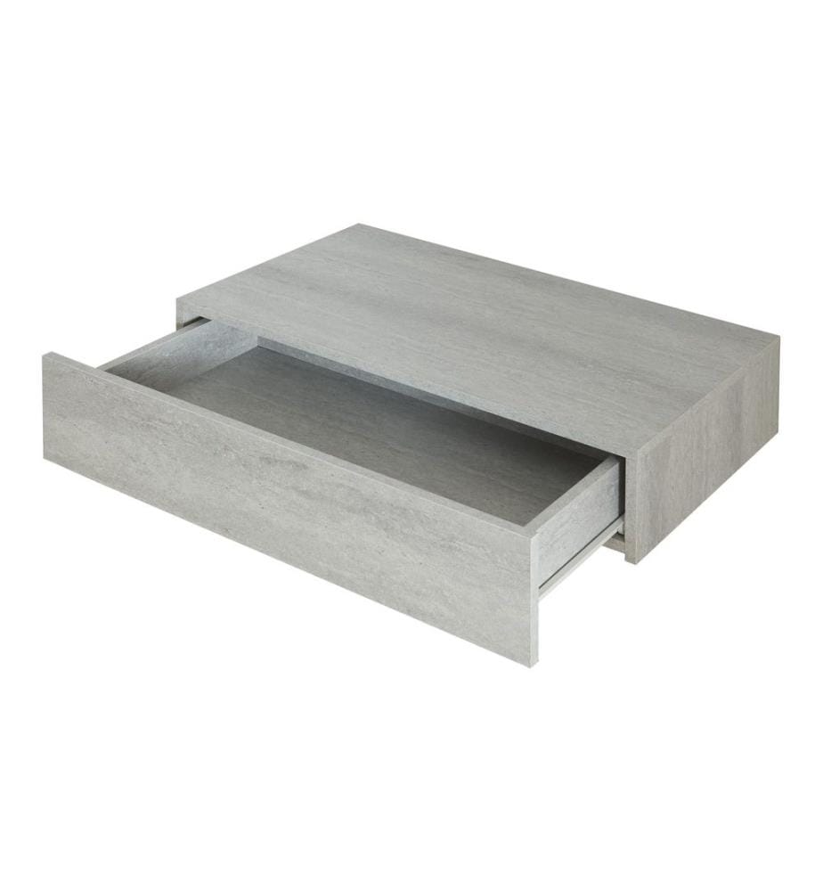 Étagère murale Kärsämäki avec tiroir imitation béton