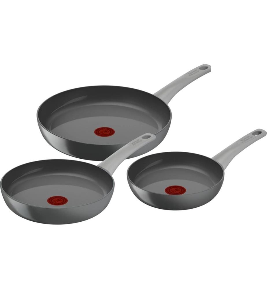 TEFAL - Set de poêle Renew On 20 / 24 / 28 cm Gris
