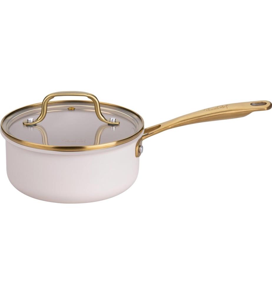 Fackelmann - Casserole avec manche Signature 16 cm, beige / or