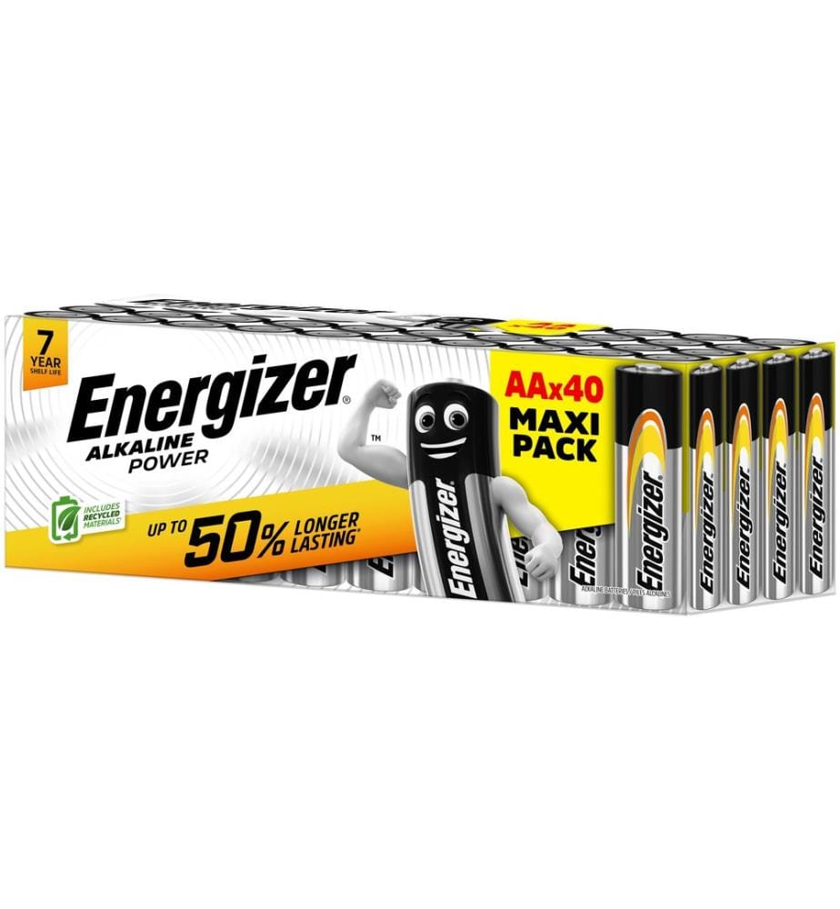 ENERGIZER - Pile Alkaline Power AA , 40 Pièce/s