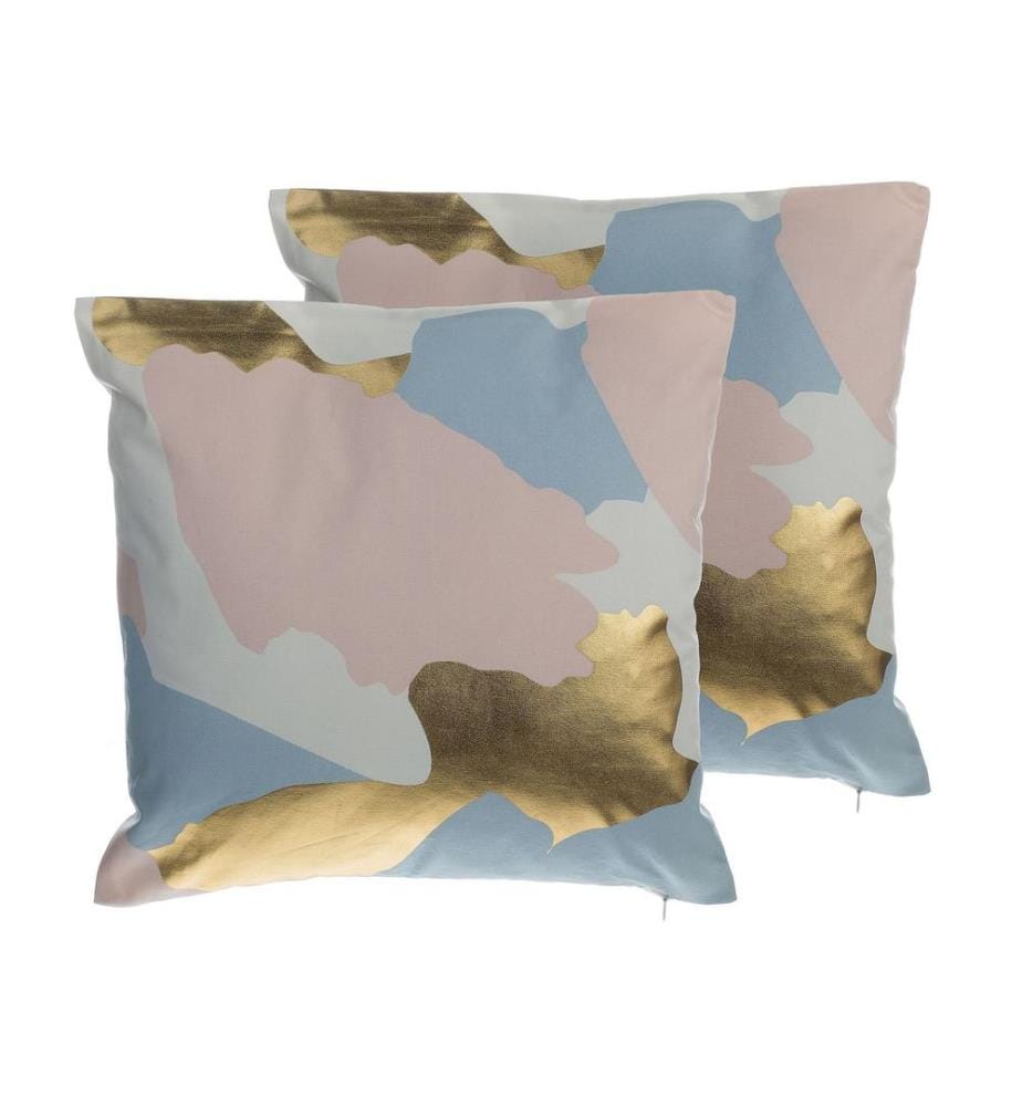 Lot de 2 coussins décoratifs IXIA Coton 45 x 45 cm Rose Motif abstrait