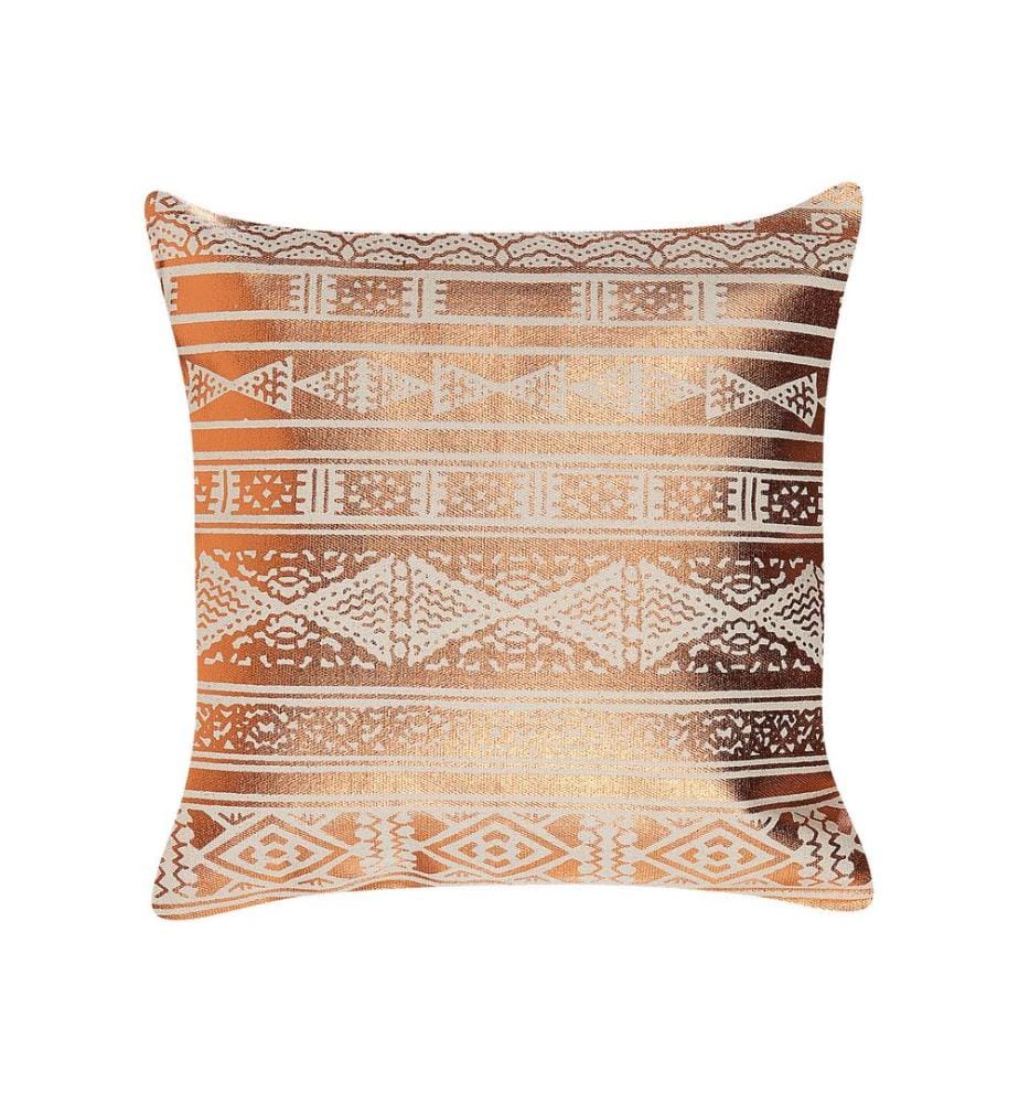 Coussin OUJDA Coton 50 x 50 cm Cuivré Motif géométrique