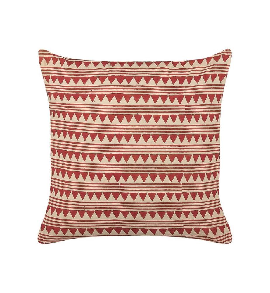 Coussin DEGLUPTA Coton 45 x 45 cm Rouge Motif à chevrons