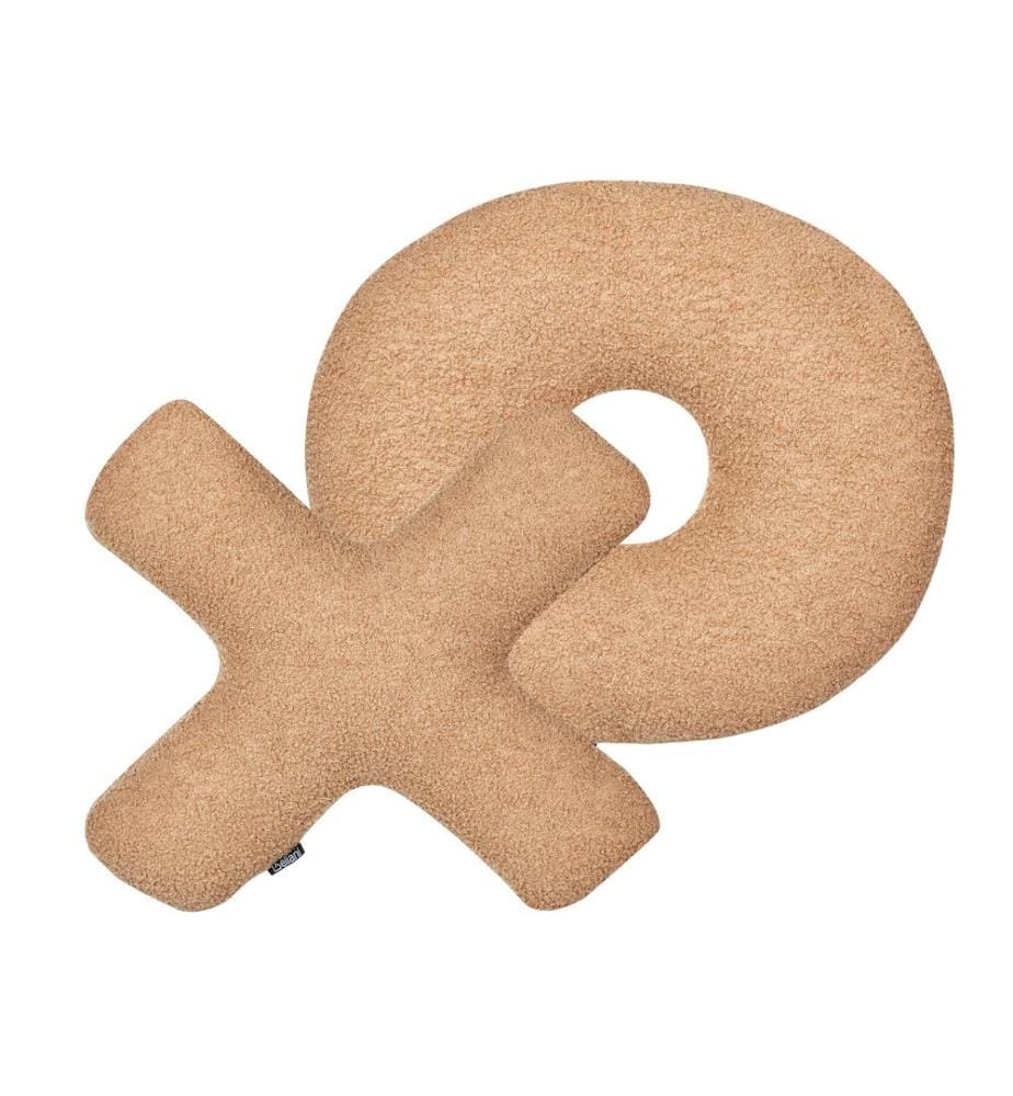 Lot de 2 coussins décoratifs HESPERIS Bouclé Marron clair Unicolore