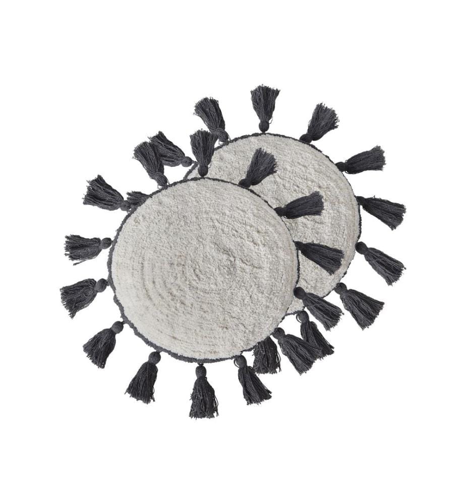 Lot de 2 coussins décoratifs THISTLE Coton 40 x 40 cm Blanc cassé