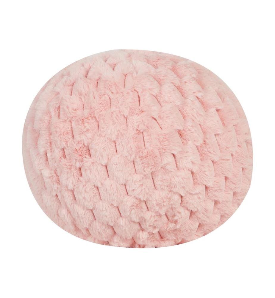 Coussin ROSEA Fourrure synthétique 30 x 30 cm Rose Unicolore