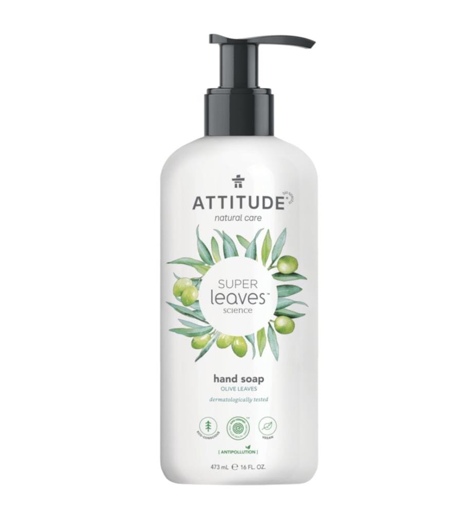 Superleaves Savon à mains - feuilles d'olivier, 473 ml