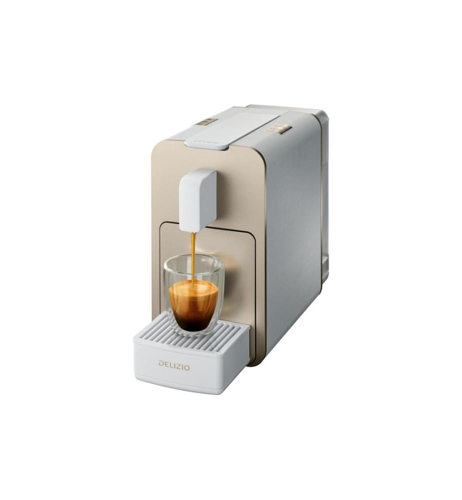 DELIZIO - Cafetière à capsules Viva Elegante Doré/Blanc
